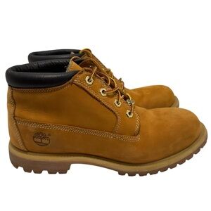 Timberland Suede Work Boots Womens 10 Tan Brown Classic Lace Up Hiking Ankle EUC